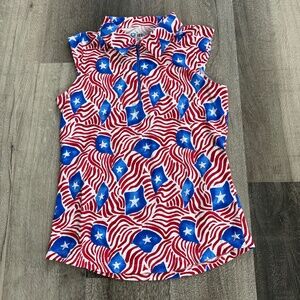 Ibkul women’s sleeveless polo size small